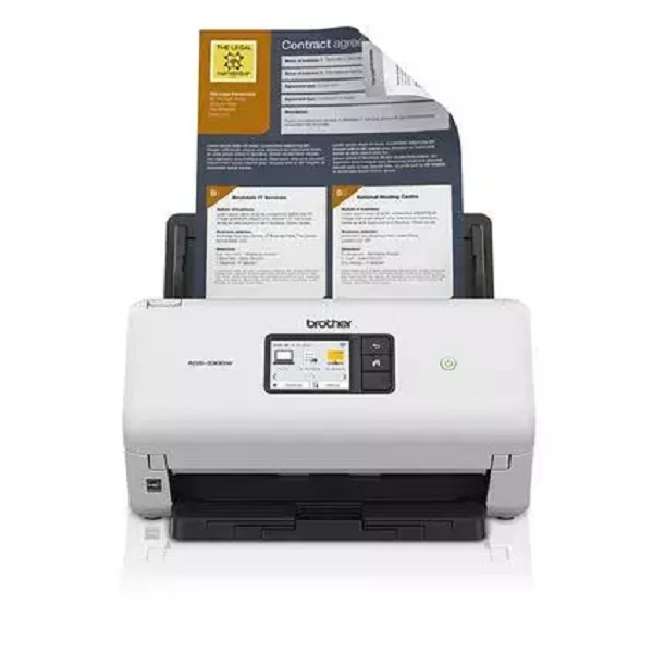 Brother ADS-3300W Wireless High-Speed Desktop Scanner (40 ppm) (8.5" x 197") (24-Bit Clr/8-Bit Gray) (600 x 600) (Duplex) (Duty 60,000) (USB) (Ethernet) (Wireless) (60 ADF) (Touch) (Barcode) (ES)