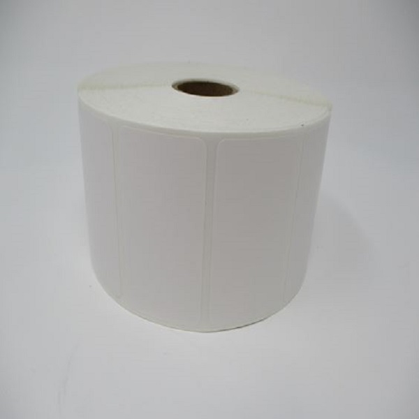 Brother TT Prem Paper Label (use Wax or Wax/Resin Ribbon) (2.25" x 1.25") (5" OD) (1" Core) (1,900 Labels/Roll) (4 Rolls/Case)