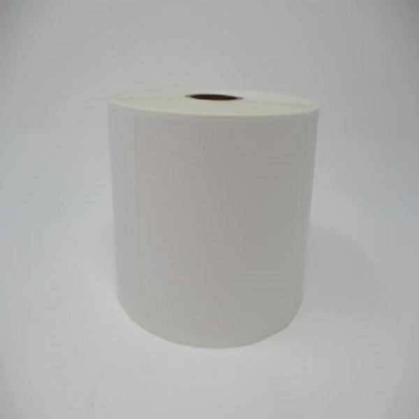 Brother TT Prem Paper Label (use Wax or Wax/Resin Ribbon) (3" x 3") (5" OD) (1" Core) (850 Labels/Roll )(4 Rolls/Case)