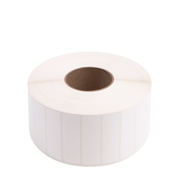 Brother TT Syn (Polyester) Glossy Label (use Wax/Resin or Resin Ribbon) (2" x 1") (8" OD) (3" Core) (6,215 Labels/Roll) (4 Rolls/Case)