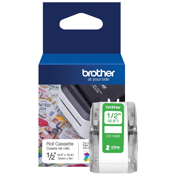 Brother VC-500W, ZINC hAppy (CZ-1002) Full Colour Continuous Label Roll (12mm Wide x 5m Long)