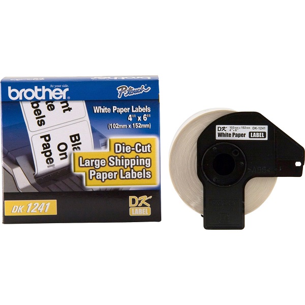 Brother QL1050, 1060N (101mm x 52mm) (4" x 6") Large Shipping White Die-Cut Paper Labels (200 Labels/Pkg)