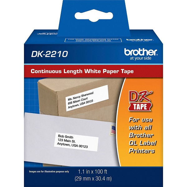 Brother 29mm (1 1/7") Continuous Length Paper Label (30m/100') (1/Pkg)