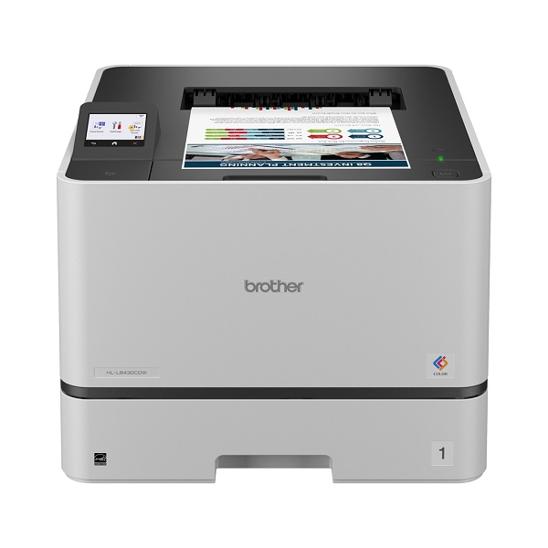 Brother HL-L8430CDW Color Laser Printer (33 ppm) (512 MB) (2400 x 600 dpi) (60,000 Page Max Duty Cycle) (Duplex) (USB, Ethernet, Wireless) (Touchscreen) (250 Sheet Tray) (50 Sheet MPT)