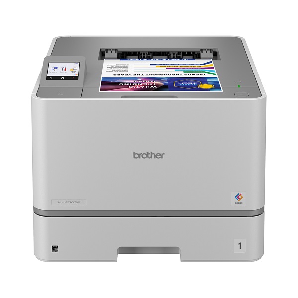 Brother HL-L8570CDW Color Laser Printer (33 ppm) (1 GB) (2400 x 600 dpi) (80,000 Page Max Duty Cycle) (Duplex) (USB, Ethernet, Wireless) (Touchscreen) (250 Sheet Tray) (50 Sheet MPT)