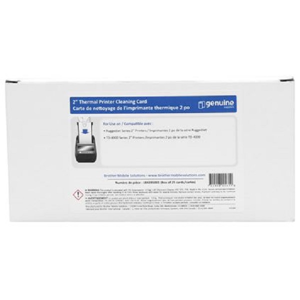 Brother Cleaning Card (2" x 6") (25 Cards/Carton)
