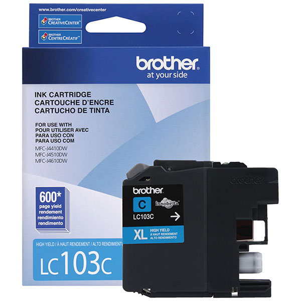 Brother MFC-J4310DW, 4410DW, 4510DW, 4610DW, 4710DW, 6520DW, 6720DW, 6920DW High Yield Cyan Ink Cartridge (600 Yield)