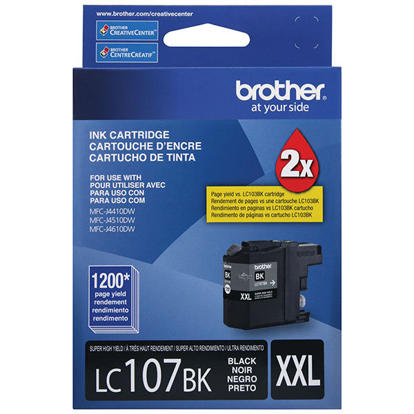 Brother MFC-J4310DW, 4410DW, 4510DW, 4610DW, 4710DW Super High Yield Black Ink Cartridge (1,200 Yield)