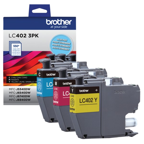 Brother MFCJ5340DW, J6540DW, J6940DW Standard Yield Color Ink Cartridge (3 Pack) (1 ea. Cyan, Magenta, Yellow)