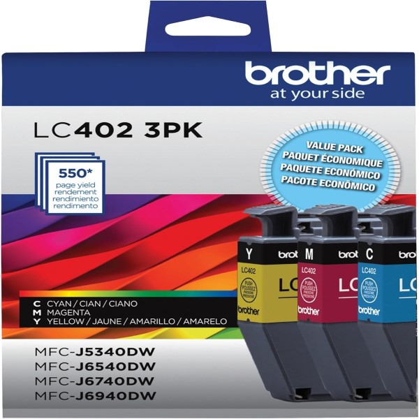 Brother MFCJ5340DW, J6540DW, J6940DW High Yield Color Ink Cartridge (3 Pack) (1 ea. Cyan, Magenta, Yellow)