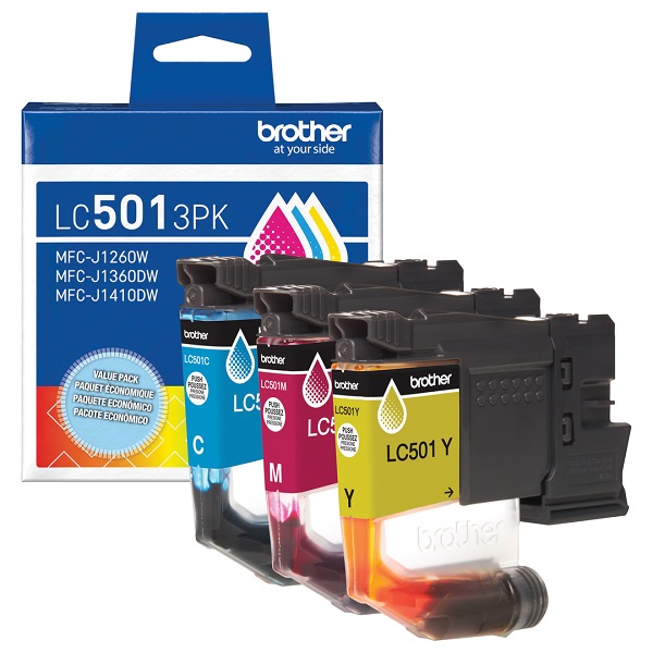 Brother MFC-J1260W, MFC-J1360DW, MFC-J1410DW 3-Pack Cyan, Magenta, Yellow Ink Cartridges (200 Yield Each)