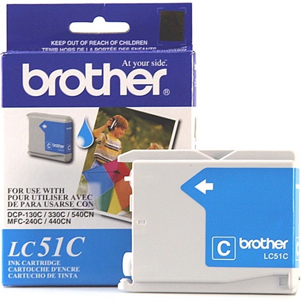 Brother DCP-130, 330C, 350C, FAX 1860, 1960C, 2480C, 2580C, MFC-230C, 240C, 440CN, 465CN, 665CW, 685CW, 845CW, 885CW, 3360C, 5460CN, 5860CN Cyan Ink Cartridge (400 Yield)