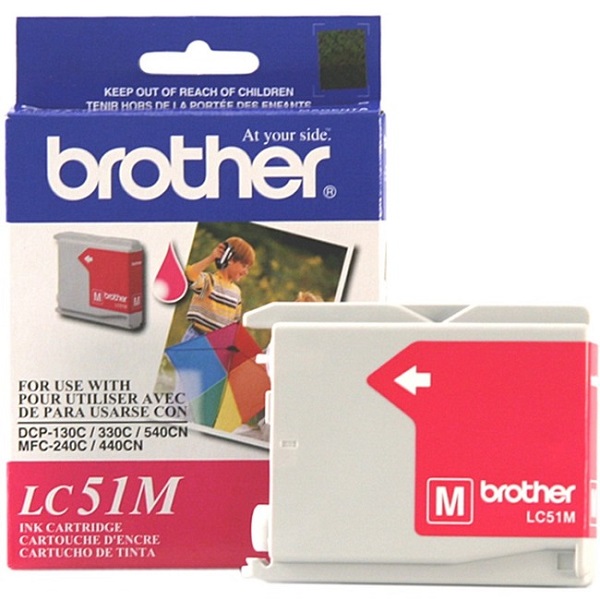 Brother DCP-130, 330C, 350C, FAX 1860, 1960C, 2480C, 2580C, MFC-230C, 240C, 440CN, 465CN, 665CW, 685CW, 845CW, 885CW, 3360C, 5460CN, 5860CN Magenta Ink Cartridge (400 Yield)