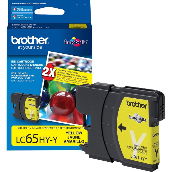 Brother MFC-5890CN, 5895CW, 6490CW, 6890CDW High Yield Yellow Ink Cartridge (750 Yield)