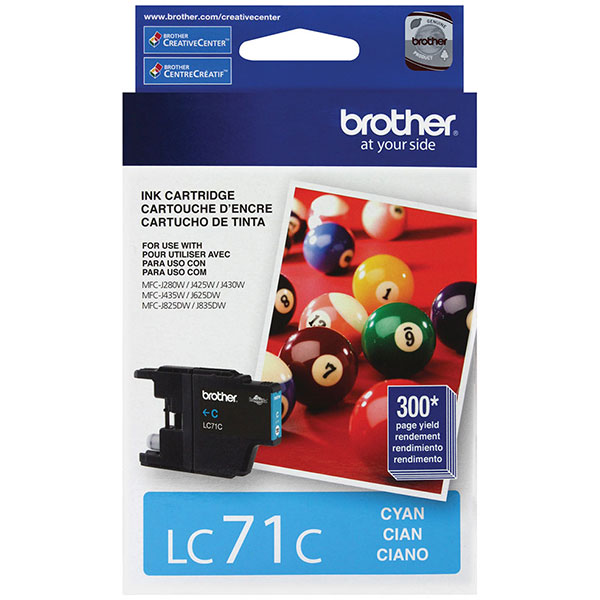 Brother MFC-J280W, J425W, J430W, J435W, J625DW, J825DW, J835DW Cyan Ink Cartridge (300 Yield)