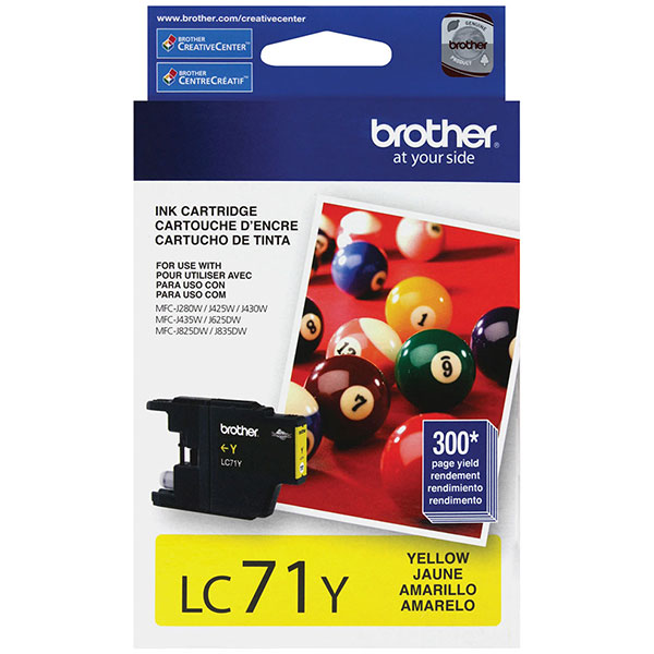 Brother MFC-J280W, J425W, J430W, J435W, J625DW, J825DW, J835DW Yellow Ink Cartridge (300 Yield)