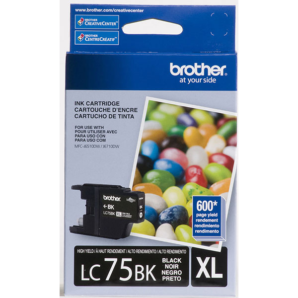 Brother MFC-J280W, J425W, J430W, J435W, J625DW, J825DW, J835DW, J5910DW, J6510DW, J6710DW, J6910DW High Yield Black Ink Cartridge (600 Yield)