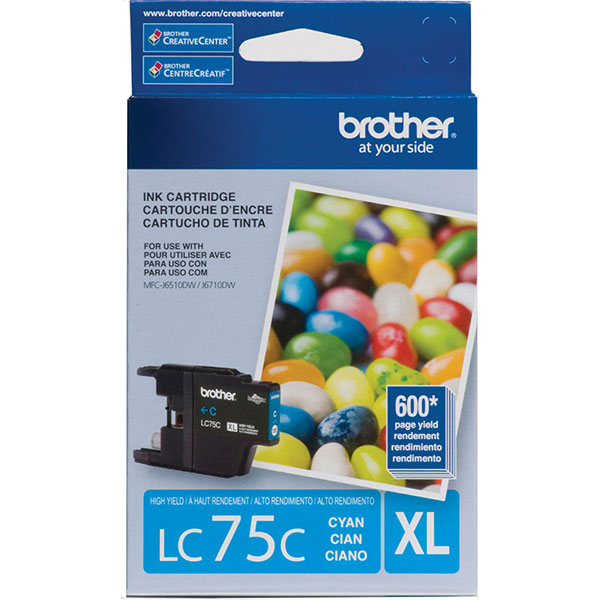 Brother MFC-J280W, J425W, J430W, J435W, J625DW, J825DW, J835DW, J5910DW, J6510DW, J6710DW, J6910DW High Yield Cyan Ink Cartridge (600 Yield)