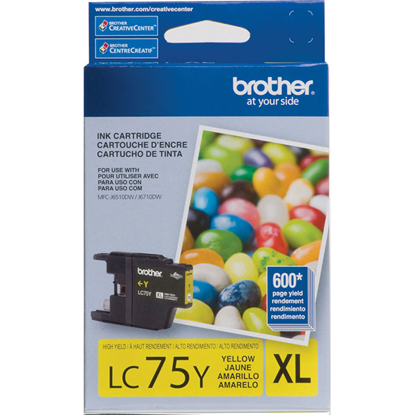 Brother MFC-J280W, J425W, J430W, J435W, J625DW, J825DW, J835DW, J5910DW, J6510DW, J6710DW, J6910DW High Yield Yellow Ink Cartridge (600 Yield)
