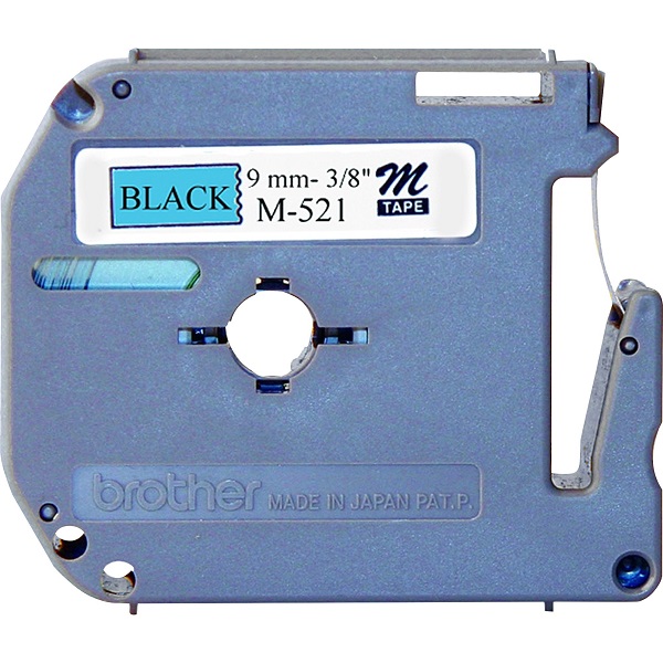 9mm (0.35") Black on Blue