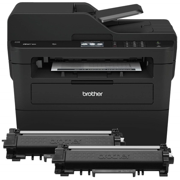 Brother MFC-L2750DWXL Mono Laser MFP (36 ppm) (256 MB) (8.5" x 14") (2400 x 600 dpi) (Duty Cycle 10,000) (p/s/c/f) (Duplex) (USB) (Ethernet) (Wireless) (Touchscreen) (250 Sheet Input) (50 Sheet ADF)