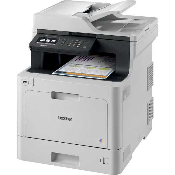 Brother MFC-L8610CDW Color Laser MFP (33 ppm) (256 MB) (Duty Cycle 40000) (p/s/c/f) (Duplex) (USB) (Ethernet) (Wireless) (Touchscreen) (250 Sheet Input Tray) (50 Sheet MPT) (50 Sheet ADF)