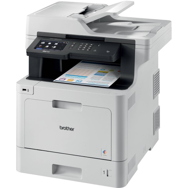 Brother MFC-L8900CDW Color Laser MFP (33 ppm) (2400 x 600 dpi) (Duty Cycle 60000 Pages) (p/s/c/f) (Duplex) (Ethernet )(Wireless) (Touchscreen) (250 Sheet Input Tray) (50 Sheet MPT) (70 Sheet ADF)