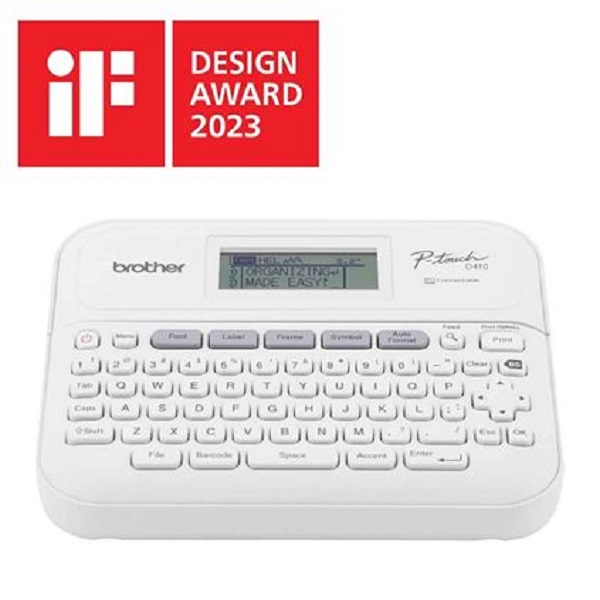 Brother PT-D410VP P-Touch Label Maker (Prints On TZe Label Tapes Up To ~3/4") (30 Pre-Set Label Templates) (15-Character, 2-Line Display Screen)