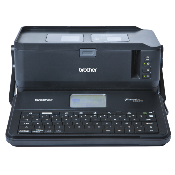 Brother PT-D800W PC-Connectable Desktop Labeler (Tape Family: TZe) (Tape Sizes: 3.5mm, 6mm, 9mm, 12mm, 18mm, 24mm, 36mm) (60mm/sec) (360 dpi) (USB) (QWERTY Keyboard) (Auto Cutter) (Barcode)