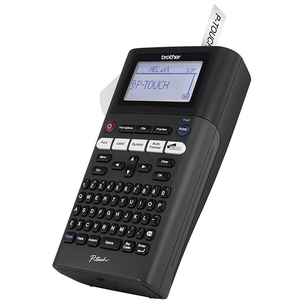 Brother PT-H300 Handheld Labeler (Tape Family: TZe) (Tape Sizes: 3.5mm 6mm 9mm 12mm 18mm) (20mm/sec) (180 dpi) (QWERTY Keyboard) (14 Fonts 8 Sizes 10 Styles 617 Symbols) (Barcode)