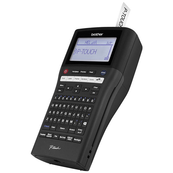 Brother PT-H500LI Rechargeable Handheld Labeler (Tape Family: TZe) (Tape Sizes: 3.5mm 6mm 9mm 12mm 18mm 24mm) (30mm/sec) (180 dpi) (QWERTY Keyboard) (PC-Connectable/USB) (Auto Cutter)