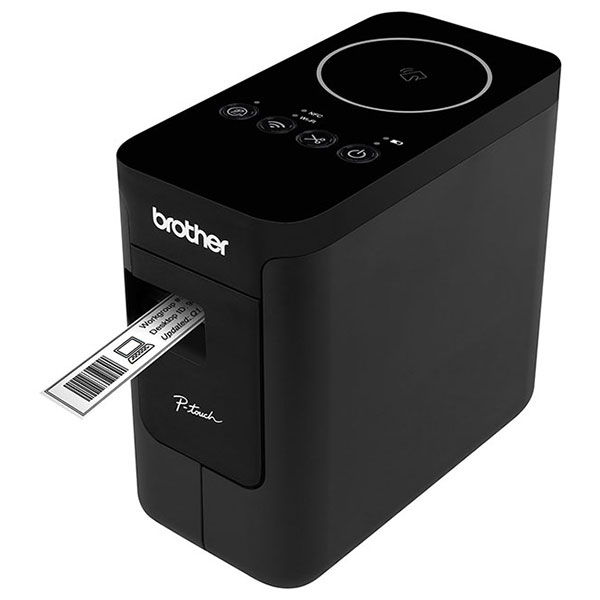 Brother PT-P750W Wireless/NFC Capable Label Printer for PC/Mac (Tape Family: TZe) (Tape Sizes: 3.5mm 6mm 9mm 12mm 18mm 24mm) (30mm/sec) (180 dpi) (USB) (Wireless/NFC) (Auto Cutter) (Barcode)