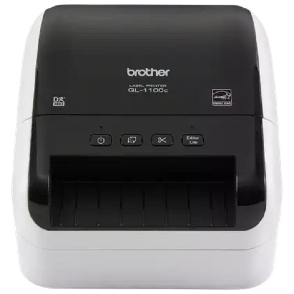 Brother QL-1100C Wide Format Professional Label Printer (Up to 4" (101.6 mm) wide) (69 Address Labels/Min) (300 dpi) (USB Cable) (AC Adapter) (Automatically Crops)