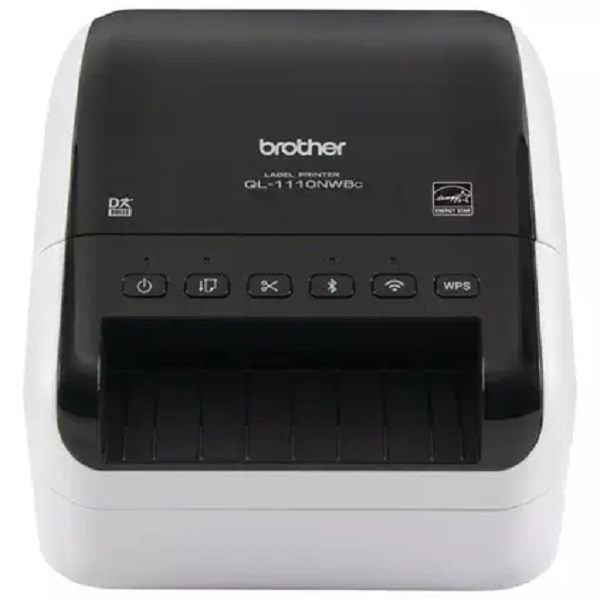 Brother QL-1110NWBC DT Label Printer (Tape Sizes: Die Cut and Continuous up to 4.09" Wide) (69 Labels/Min) (300 x 300 dpi) (PC-Connected/Stand Alone) (Auto Cutter) (Barcode) (ES)