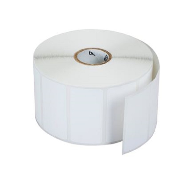 Brother Direct Thermal Premium Paper, Label (2.25" x 1") (0.75" Core) (2.5" OD) (Gap) (Die Cut) (White) (458 Labels/Roll) (12 Rolls/Case)
