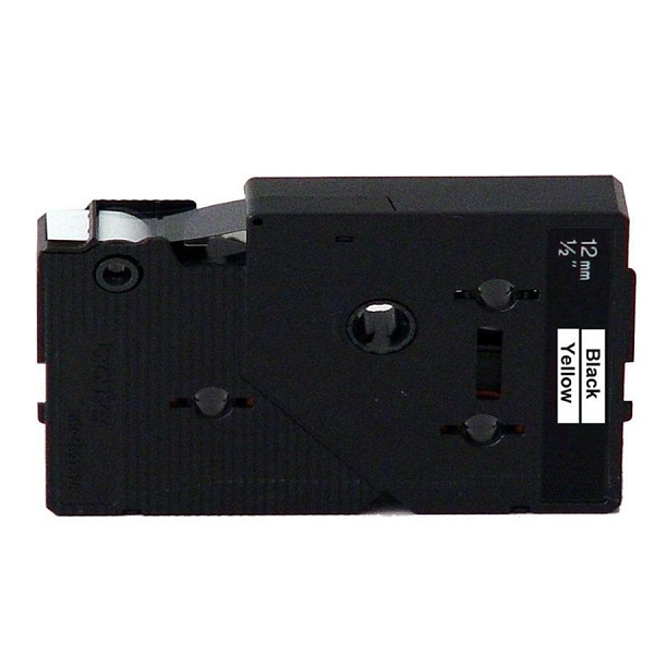 Brother 12mm (1/2") Black on Yellow Laminated Tape (7.7m/25') (1/Pkg) For use in TC P-Touch: 6/8/10/12/12N/15/20/25/150/170