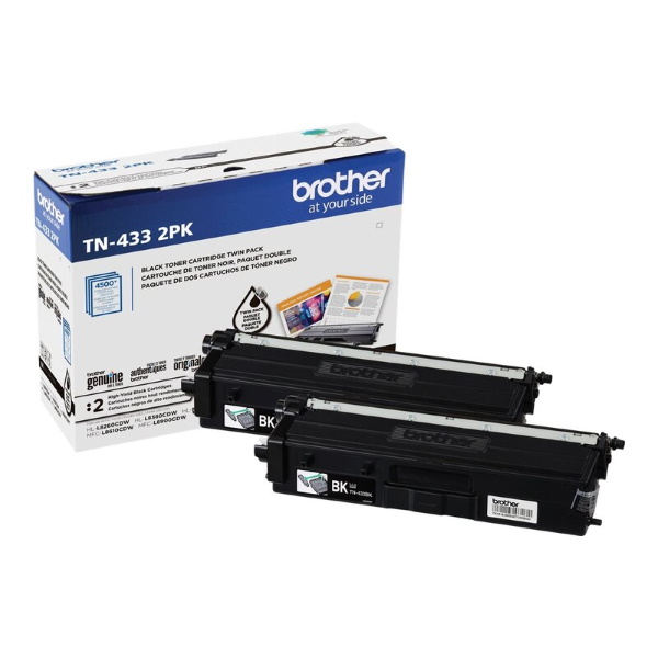 Brother MFC-L8610CDW, L8900CDW, HL-L8260CDW, L8360CDW, 8360CDWT High Yield Black Toner Cartridge 2-Pack (4,500 Yield Each)