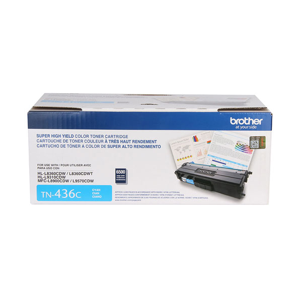 Brother HL-L8360CDW, L9310CDW, MFC-L8900CDW, L9570CDW Super High Yield Cyan Toner Cartridge (6,500 Yield)