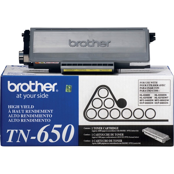 Brother HL-5340D, 5350DN, 5370DW, 5370DWT, DCP-8080DN, 8085DN, MFC-8480DN, 8680DN, 8690DW, 8890DW High Yield Toner Cartridge (8,000 Yield)