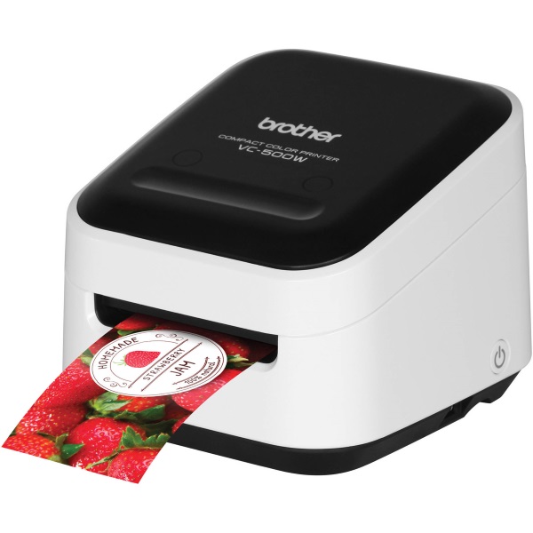 Brother VC-500W Full Colour Label Printer (Tape Type: CZ) (Tape Sizes: 9mm Up To 50mm) (8mm/sec) (313 dpi) (USB) (Wireless) (Auto Power Off) (Cutter)