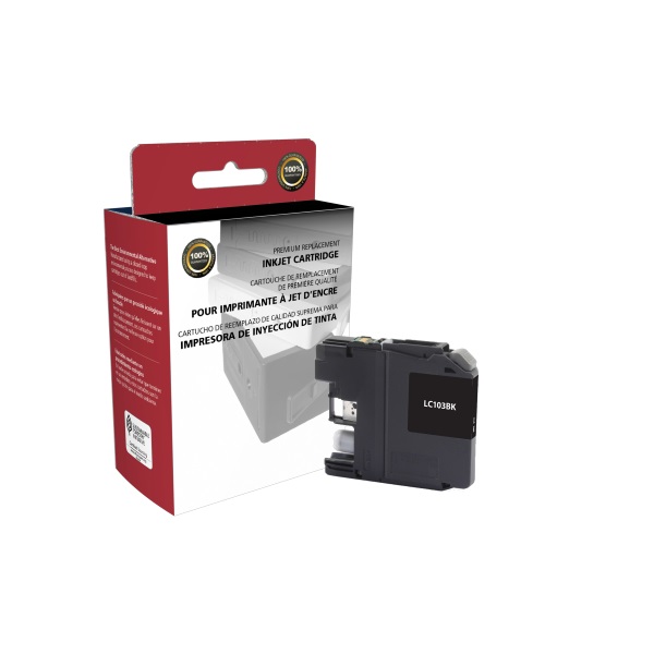 CIG Remanufactured High Yield Black Ink Cartridge for MFC-J4310DW, J4410DW, J4510DW, J4610DW, J4710DW, J650DW, J6520DW, J6720DW, J6920DW, J870DW, J875DW (Alternative for Brother LC103BK) (600 Yield)
