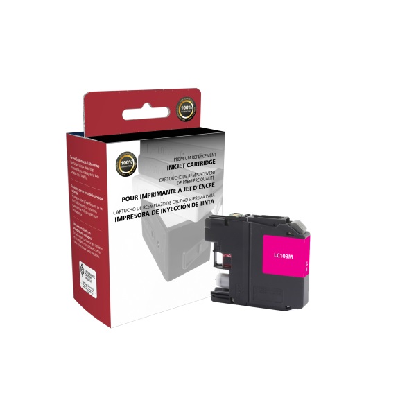 CIG Remanufactured High Yield Magenta Ink Cartridge for MFC-J4310DW, J4410DW, J4510DW, J4610DW, J4710DW, J650DW, J6520DW, J6720DW, J6920DW, J870DW, J875DW (Alternative for Brother LC103M) (600 Yield)