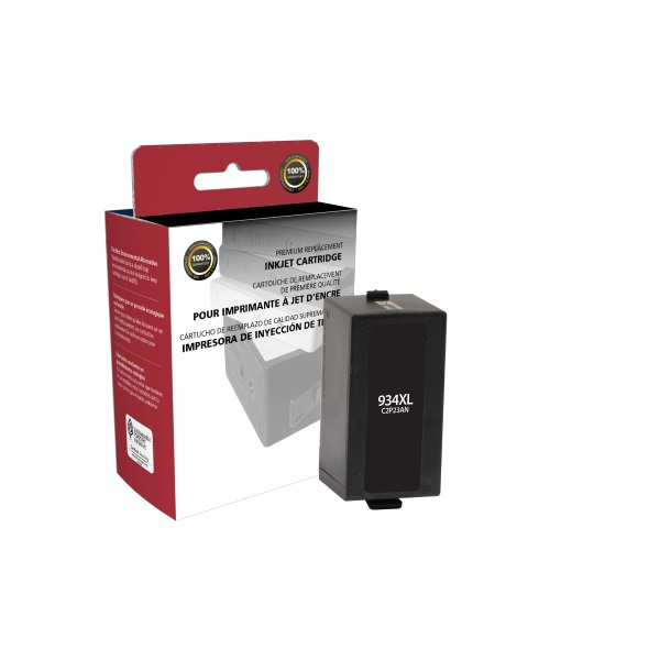 CIG Remanufactured High Yield Black Ink Cartridge for Officejet 6220, 6820, 6830 (Alternative for HP C2P23AN, 934XL) (1,000 Yield)