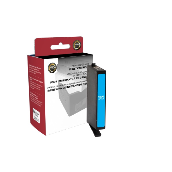 CIG Remanufactured High Yield Cyan Ink Cartridge for Officejet 6220, 6820, 6830 (Alternative for HP C2P24AN, 935XL) (825 Yield)