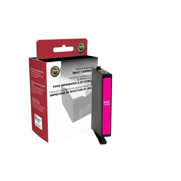 CIG Remanufactured High Yield Magenta Ink Cartridge for Officejet 6220, 6820, 6830 (Alternative for HP C2P25AN, 935XL) (825 Yield)