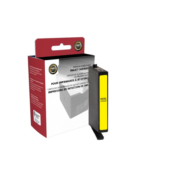 CIG Remanufactured High Yield Yellow Ink Cartridge for Officejet 6220, 6820, 6830 (Alternative for HP C2P26AN, 935XL) (825 Yield)