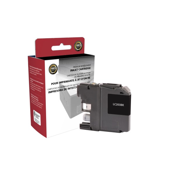 CIG Remanufactured High Yield Black Ink Cartridge for MFC-J880DW, J885DW, J4320DW, J4420DW, J4620DW, J4625DW, J5320DW, J5520DW, J5620DW, J5625DW, J5720DW (Alternative for Brother LC203BK) (550 Yield)