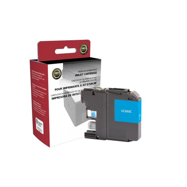 CIG Remanufactured High Yield Cyan Ink Cartridge for MFC-J880DW, J885DW, J4320DW, J4420DW, J4620DW, J4625DW, J5320DW, J5520DW, J5620DW, J5625DW, J5720DW (Alternative for Brother LC203C) (550 Yield)