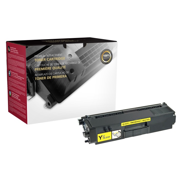 CIG Remanufactured Yellow Toner Cartridge for DCP-9050CDN, 9055CDN, 9270CDN; HL-4140CN, 4150CDN, 4570CDW; MFC-9460CDN, 9465CDN, 9560CDW, 9970 (Alternative for Brother TN310Y) (1,500 Yield)