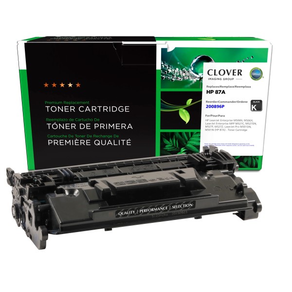 CIG Reman Toner Ctg for LJ M506N, M506X; LJ Ent MFP M527C, M527DN, M527F, M527Z; LJ Pro M501; LJ Mngd E50045DW; Flow MFP E52545C; MFP E52545DN; M506DNM, M506XM (Alt for HP CF287A, 87A) (9,000 Yield)